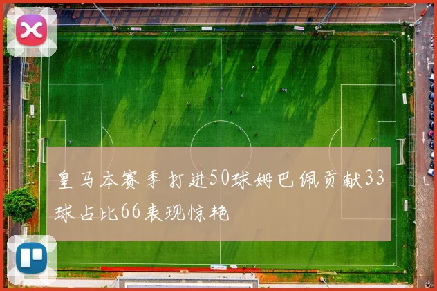 皇马本赛季打进50球姆巴佩贡献33球占比66表现惊艳